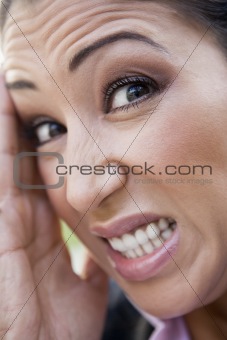 Close-up of frustrated woman