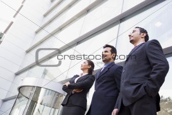 Group of business people outside office