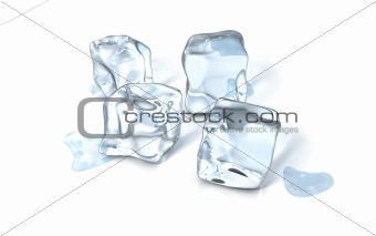 an ice cube on a glass surface 