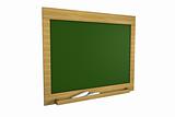 Blank Green Chalkboard Isolated on a White Background 