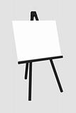 Blank white Chalkboard Isolated on a White Background 
