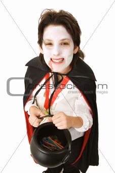 Halloween Vampire with Candy