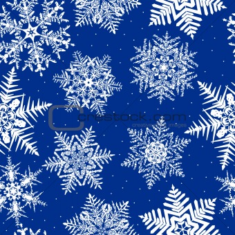 Seamless Repeating Snowflake Background