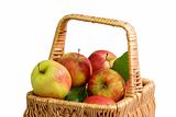 Basket with fresh apples