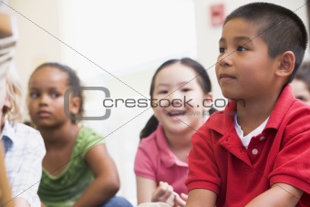 Kindergarten children in classroom