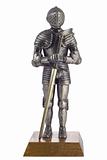 knight statue isolated with clipping path
