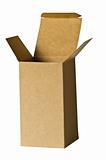 Plain Tall Brown Open Gift Box