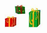 colorful gift wrapped presents 