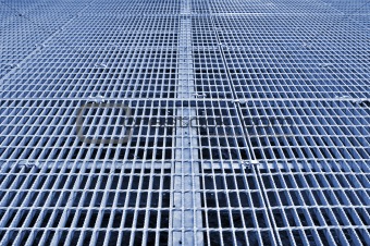 metal grid walkway