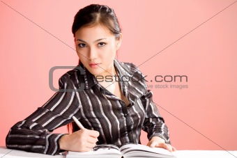 young asian business woman in formal wear