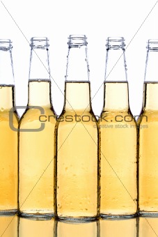 beer bottles closeup
