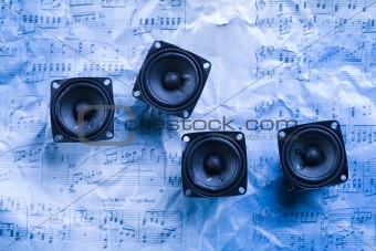 Music - speakers and notes