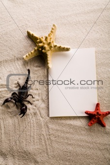 Paper background and Scorpion