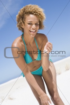 Young woman wearing bikini