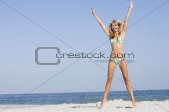 Young woman on beach holiday