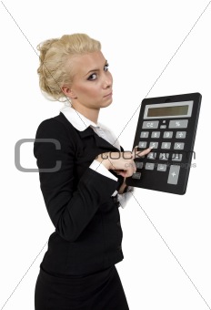 businesswoman with calculator