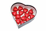 Chocolates on Heart-shaped Gift Box