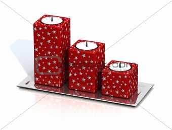 Christmas red candle