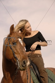 blond riding girl
