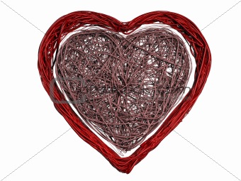 3D Rendered Wire Heart - Isolated