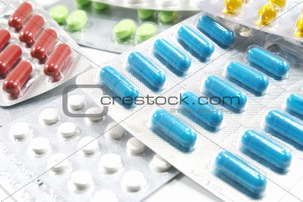 different pills on white 2
