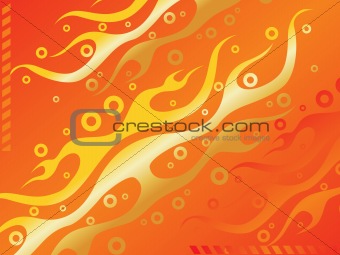 abstract fire background, orange illustration