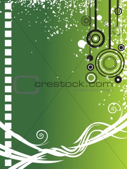 green abstract background, illustration