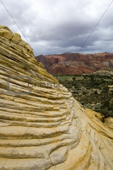 Looking down the Sandstones in to Snow Canyon - Utah