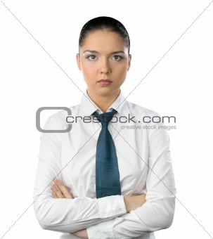 Businesswoman  isolated on white background