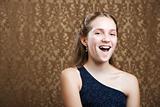Confident Young Girl Laughing