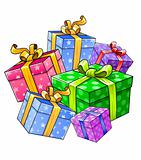 vector holiday gift presents isolated