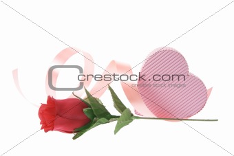 Gift Box and Red Rose