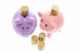 Piggy Bank with Coins
