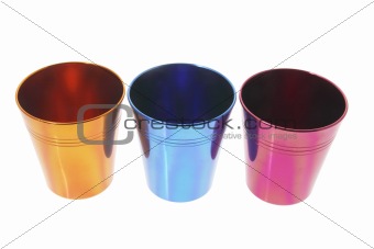 Colored Tin Cups