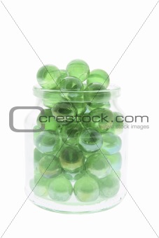 Marbles in Glass Jar