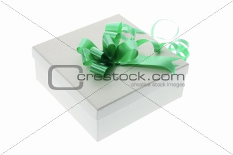 Gift Box with Green Ribbon