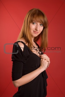 Sensual girl with necklace