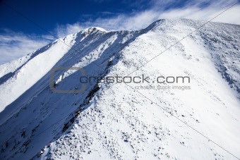 Snowy mountain landscape, Colorado.