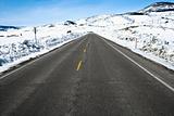 Colorado road in winter.