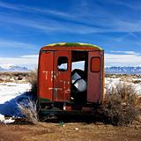 Abandoned truck in snowy rural Colorado.
