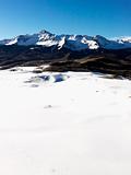 Snowy Colorado mountain landscape.
