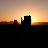 Monument Valley mesa sunset landscape.