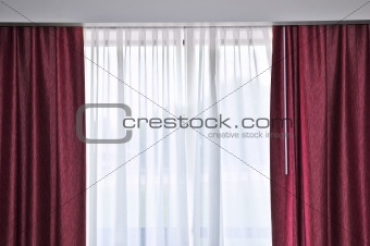 Window with drapes