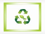 logo of green recycle in the frame