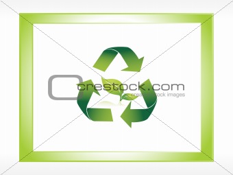 logo of green recycle in the frame