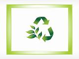 recycle logo with frame