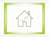 vector frame with ecology house 