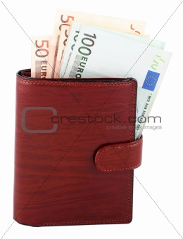 Banknotes in purse