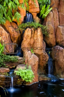 garden waterfalls,