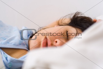 Sleeping young woman